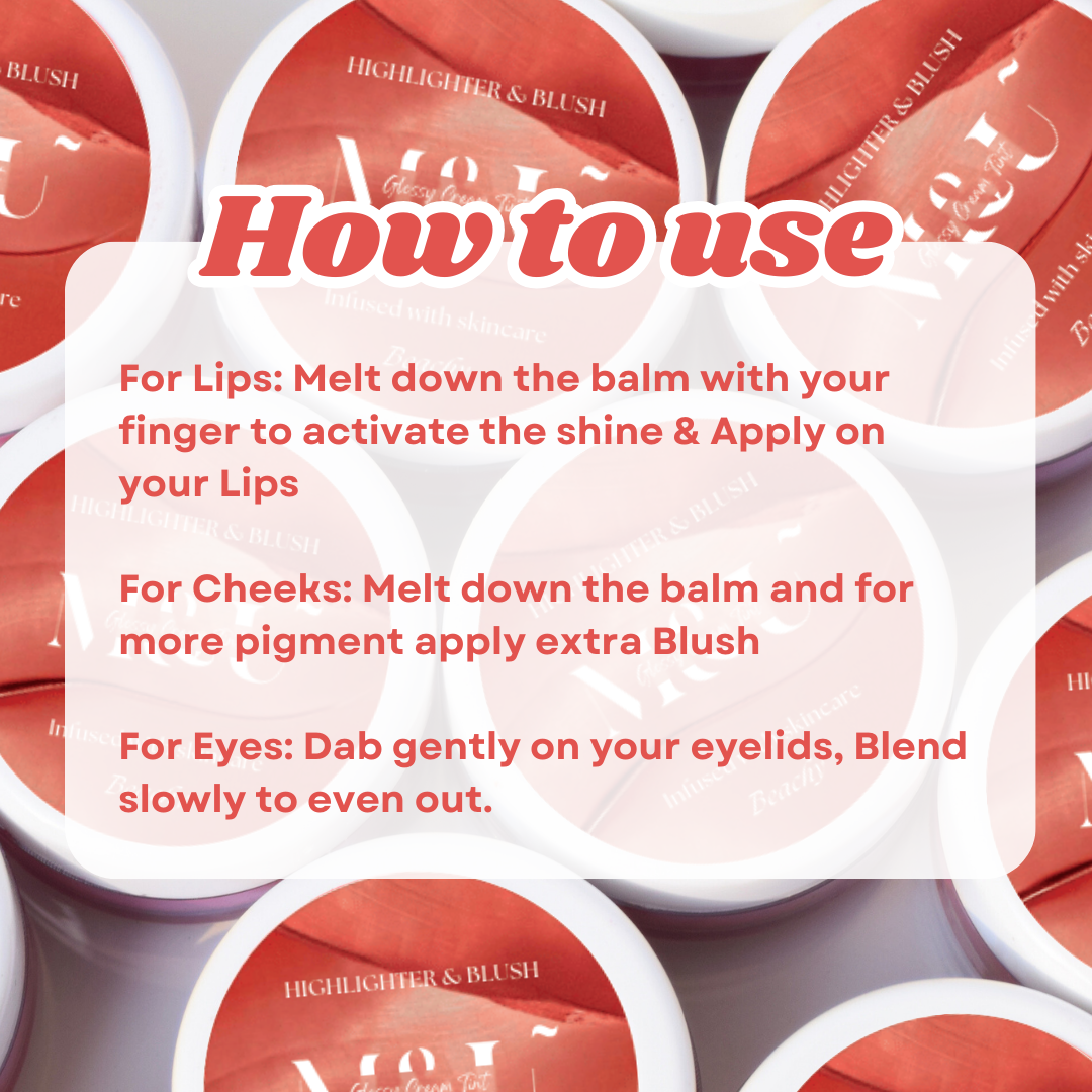 Beachy Coral 3-in-1 Glossy Cream Tint (10gm) - M&U Skin and Beauty