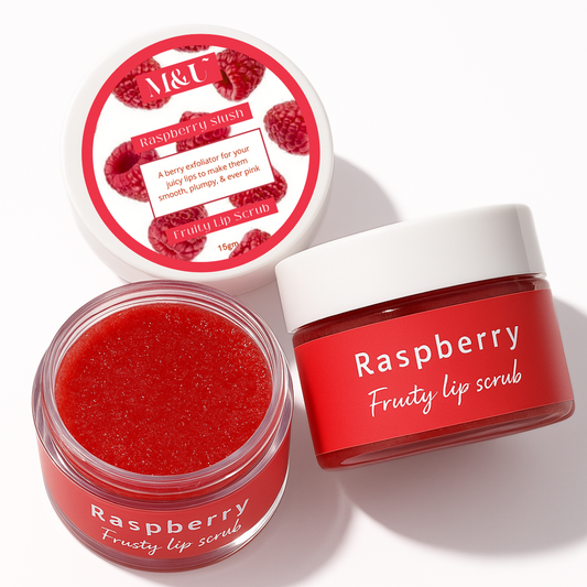 Raspberry Slush Lip Scrub to reduce Pigmentation - M&U Skin and Beauty