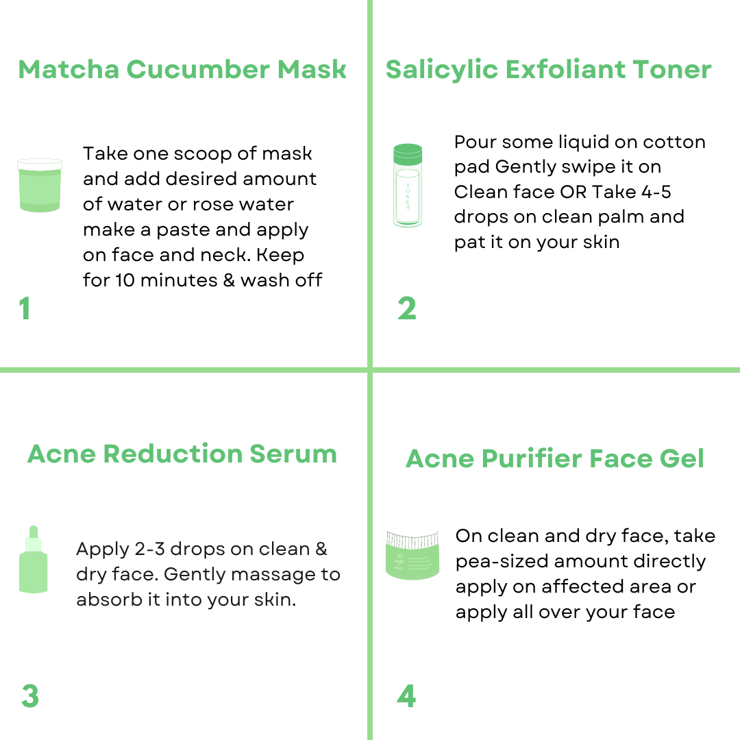 Acne Reduction Combo for Oily Skin (Pack of 4)