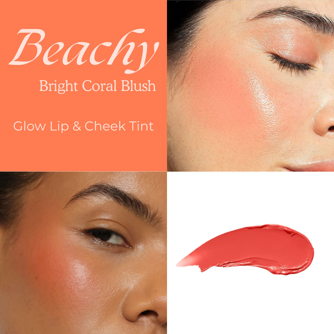 Beachy Coral 3-in-1 Glossy Cream Tint (10gm) - M&U Skin and Beauty