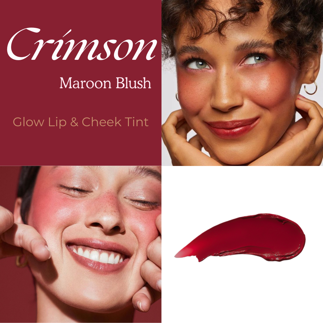 Crimson Deep Red 3-in-1 Glossy Cream Tint (10gm) - M&U Skin and Beauty