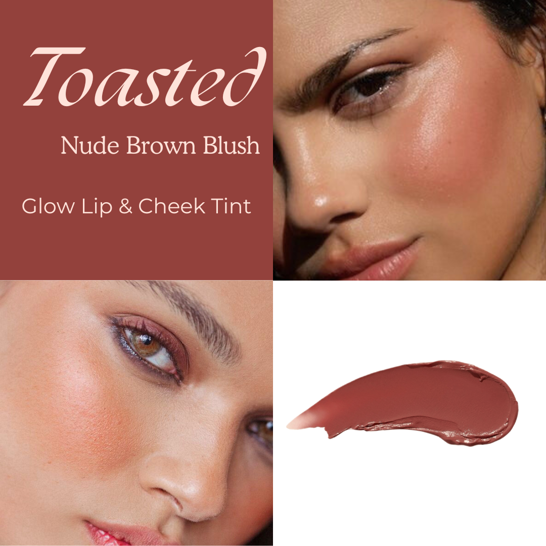 Toasted Nude Brown 3-in-1 Glossy Cream Tint (10gm) - M&U Skin and Beauty