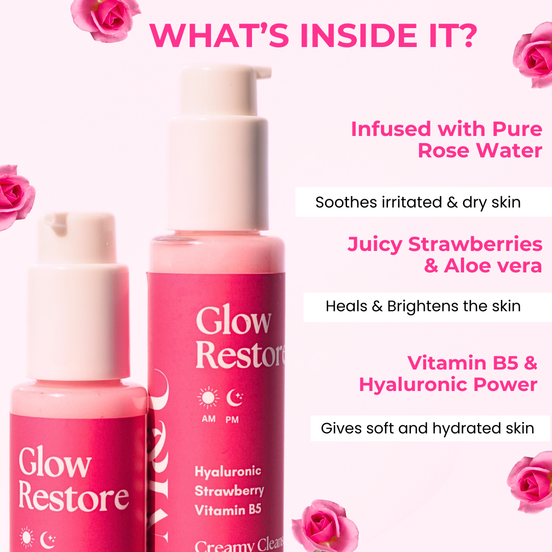 Mini Glow Restore Face Cleanser for soft skin - M&U Skin and Beauty