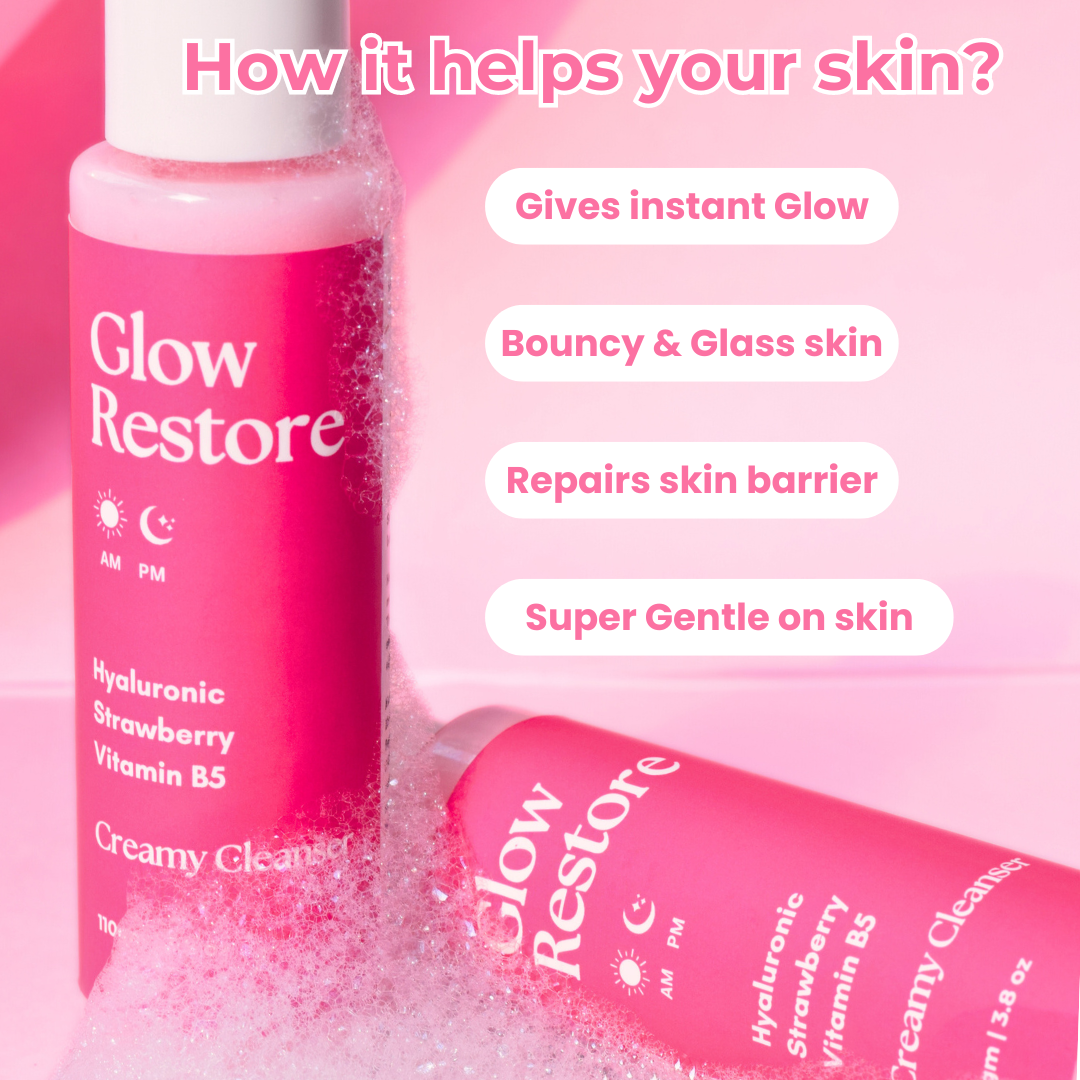 Mini Glow Restore Face Cleanser for soft skin - M&U Skin and Beauty
