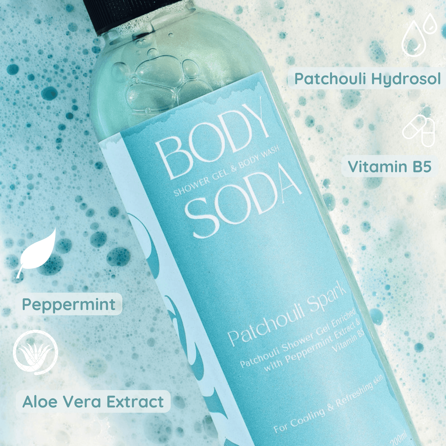 Patchouli Spark Body Wash For Cool Skin - M&U Skin and Beauty