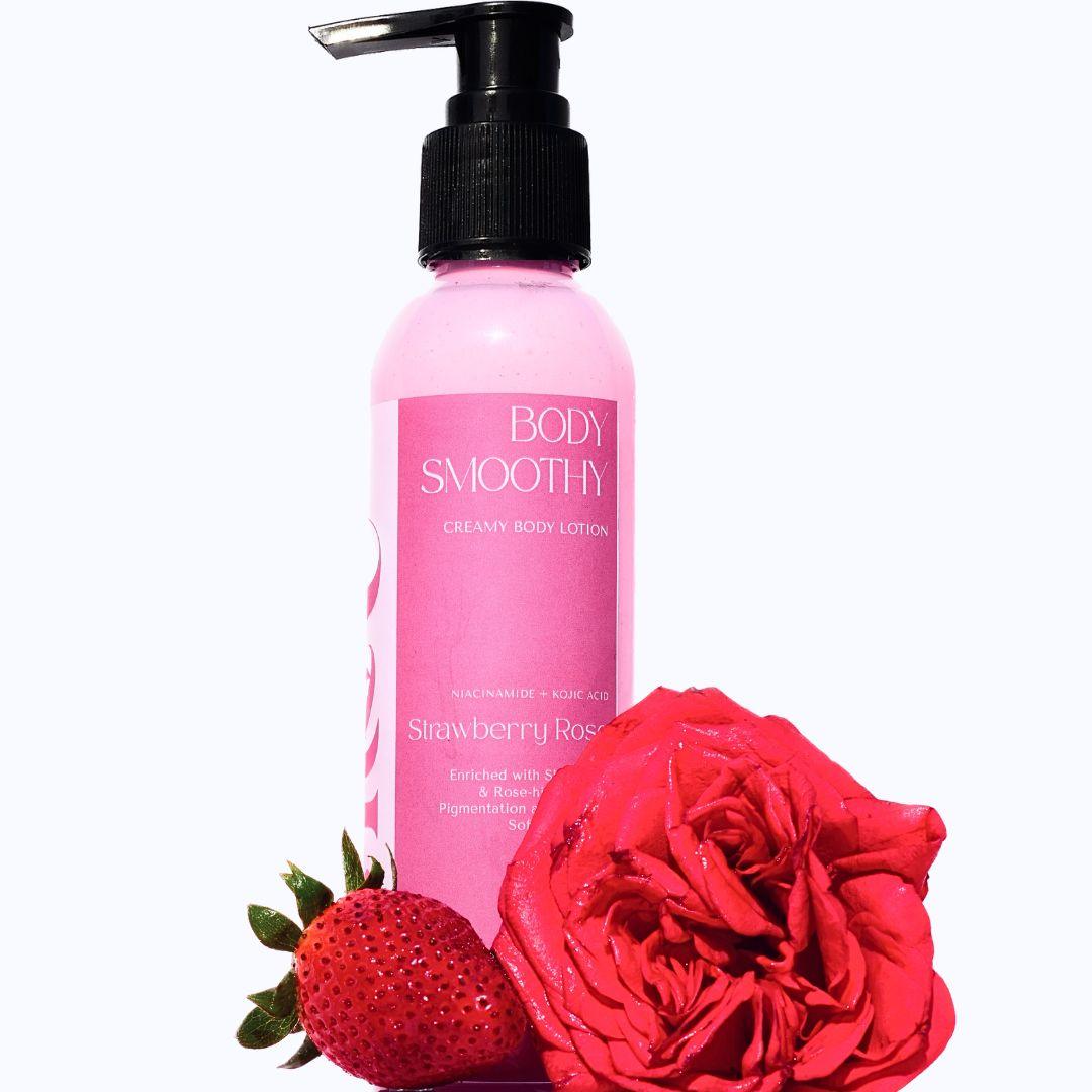 Strawberry Rose Creamy Body Lotion For Velvety Smooth Skin - M&U Skin and Beauty
