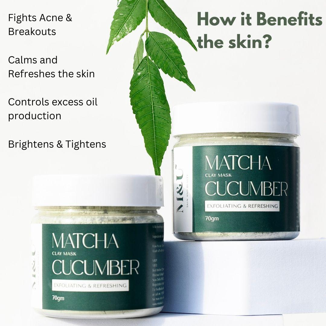 Matcha & Cucumber Acne Clearing Clay Mask - M&U Skin and Beauty