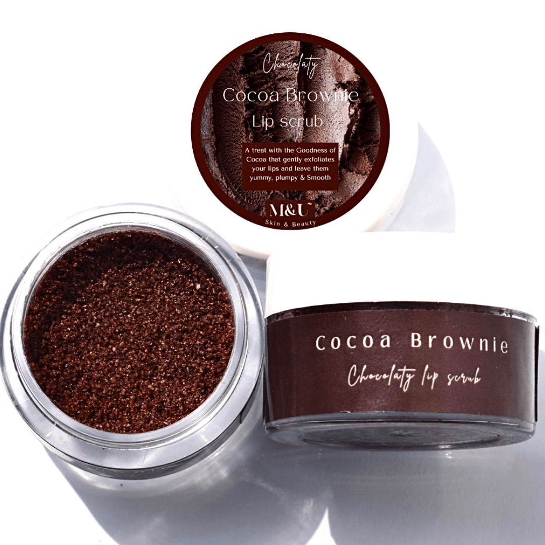 Cocoa Brownie Lip Scrub For Dry & Dark Lips - M&U Skin and Beauty