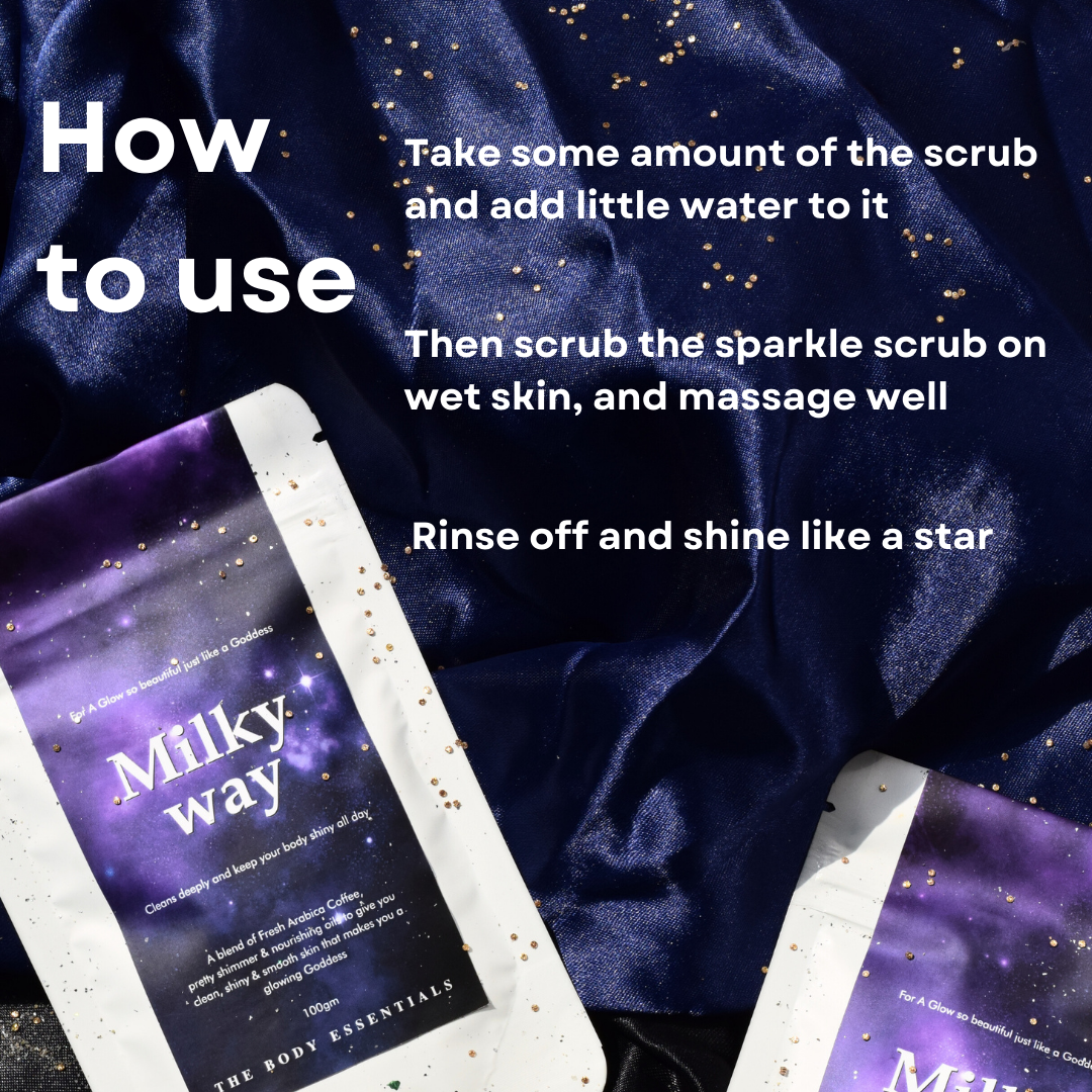 Milky Way Sparkle Body Scrub with Coffee - M&U Skin and Beauty
