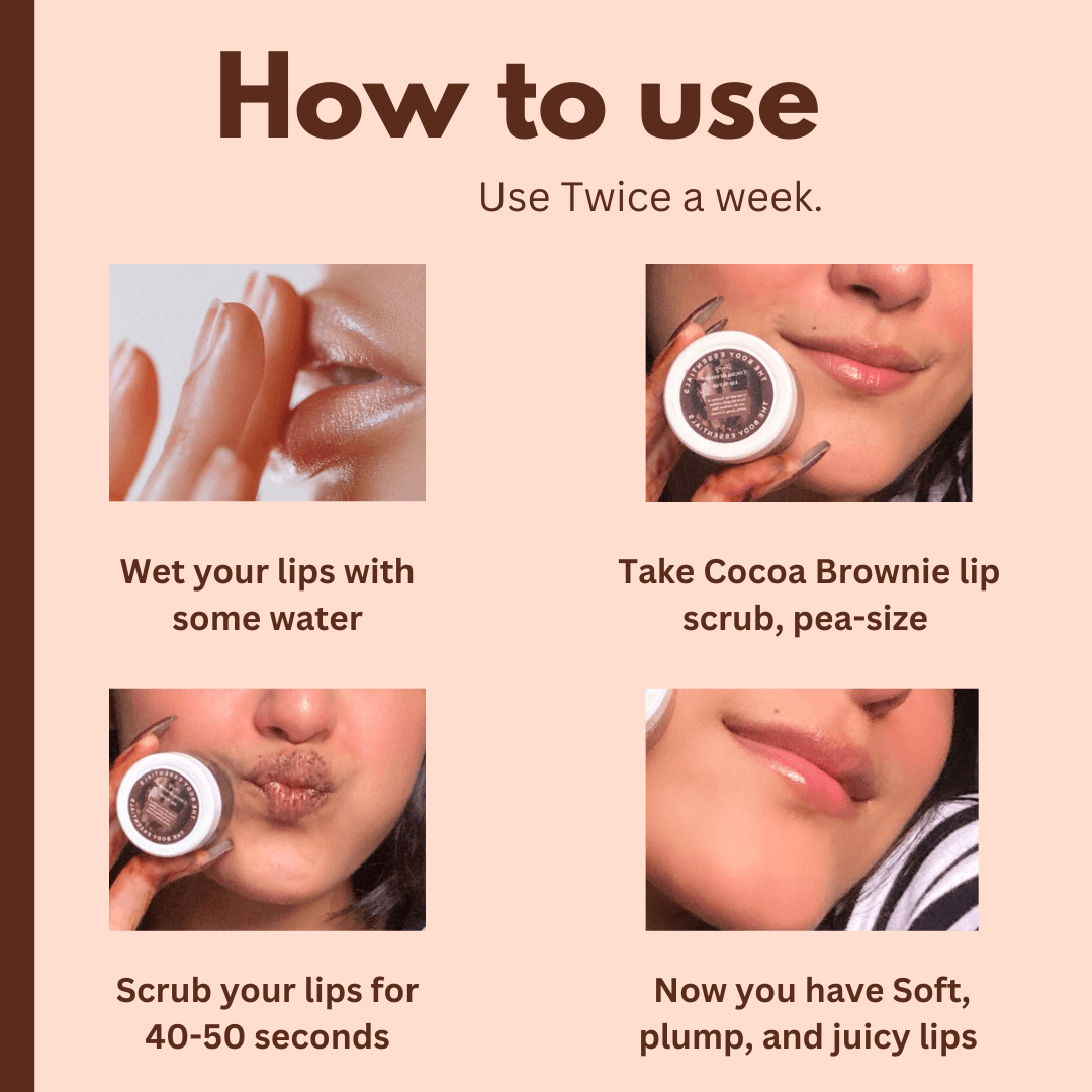 Cocoa Brownie Lip Scrub For Dry & Dark Lips - M&U Skin and Beauty