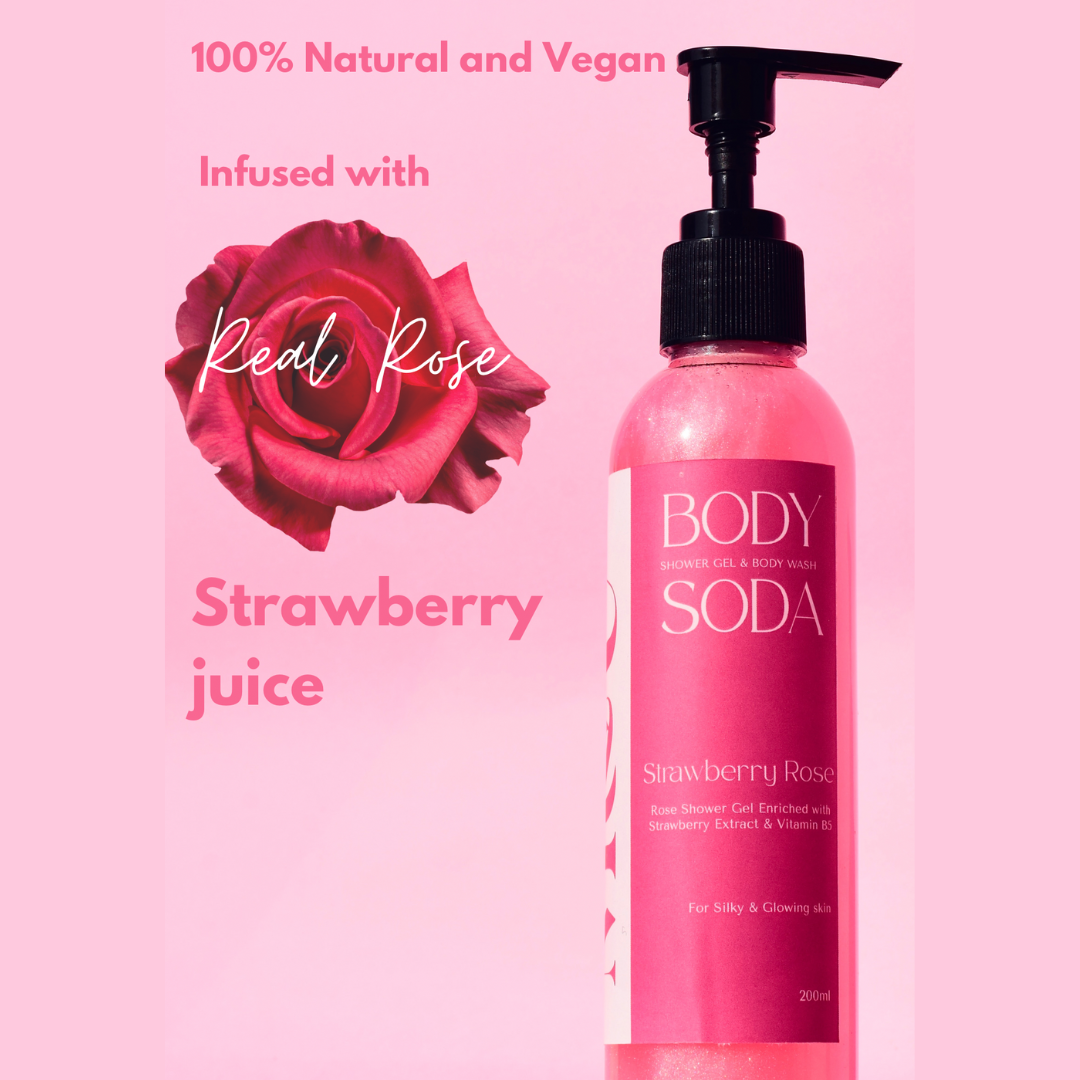Strawberry Rose Lemon Body wash (Pack of 2)
