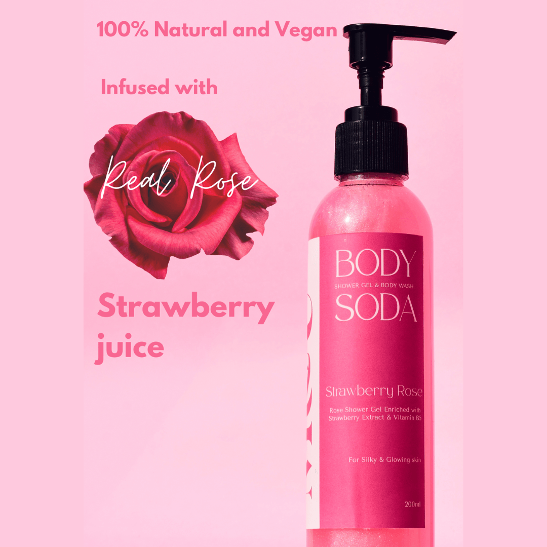 Strawberry Rose Lemon Body wash (Pack of 2) - M&U Skin and Beauty
