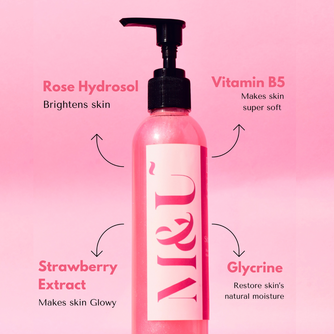 Strawberry Rose Lemon Body wash (Pack of 2)