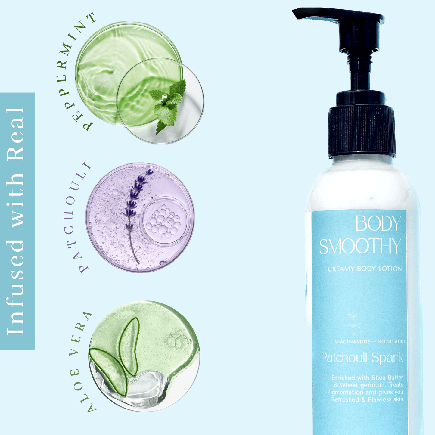 Patchouli Spark Creamy Body Lotion For Cool and Fresh Skin - M&U Skin and Beauty