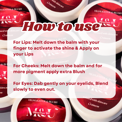 Crimson Deep Red 3-in-1 Glossy Cream Tint (10gm)