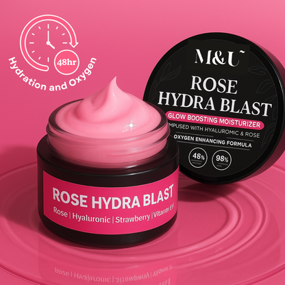 Rose Hydra Blast Moisturizer with Hyaluronic - M&U Skin and Beauty