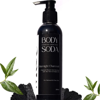 Star Night Charcoal Body wash with Tea tree for Fresh Skin