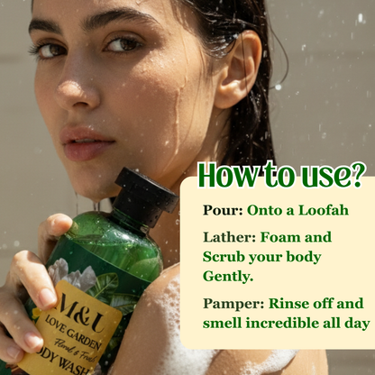 Love Garden Luxury Perfume Body Wash (Fresh & Floral 300ml)