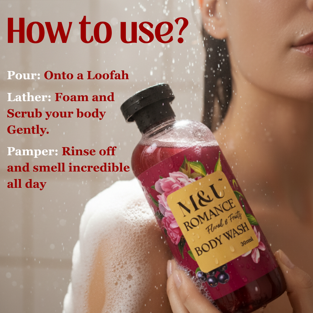Romance Luxury Perfume Body Wash (Floral & Juicy 300ml)