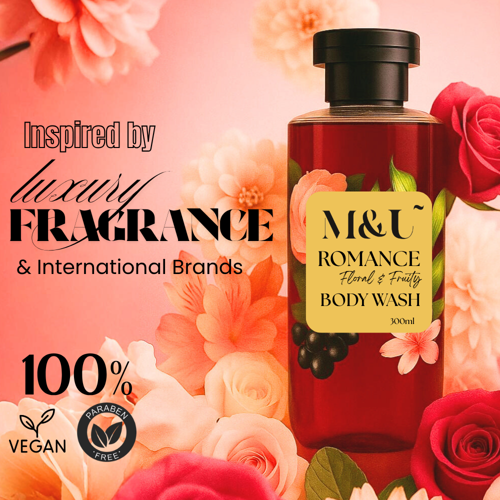 Romance Luxury Perfume Body Wash (Floral & Juicy 300ml)