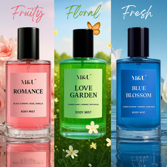 Fresh, Fruity, Floral Fragrance Body Mist (Pack of 3)