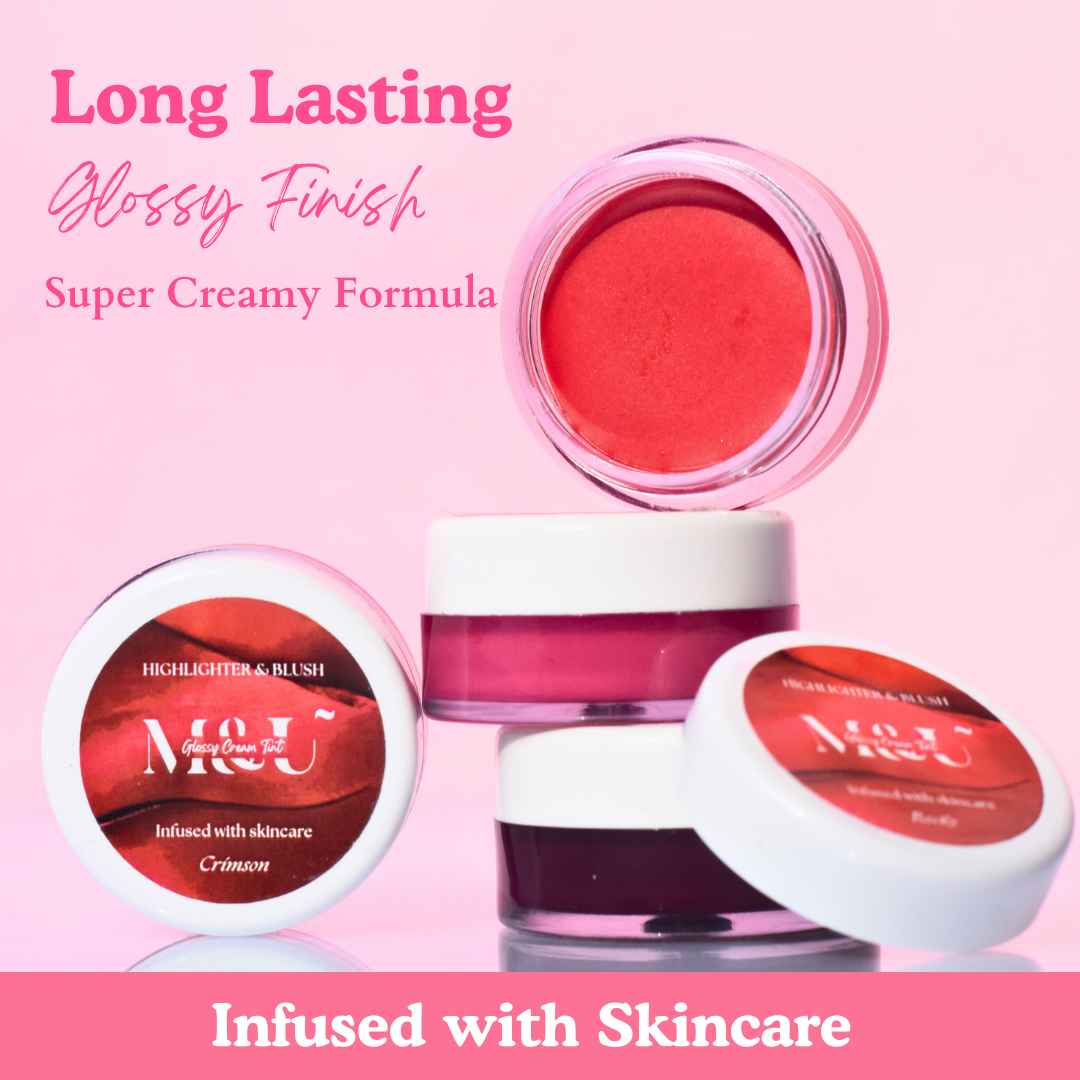 Crimson Deep Red 3-in-1 Glossy Cream Tint (10gm)