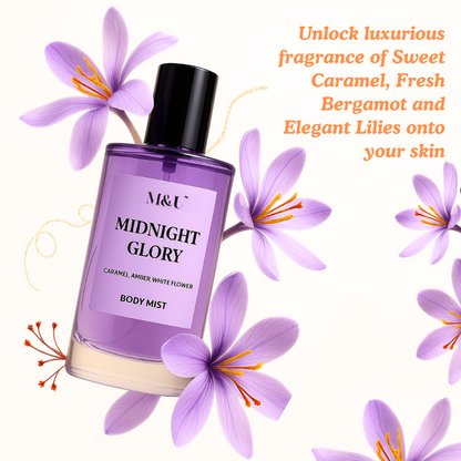 Midnight Glory Toasted Caramel & Vanilla Body Mist - M&U Skin and Beauty