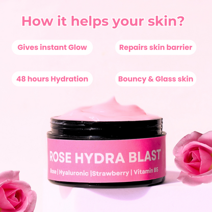 Rose Creamy cleanse & Moisturiser Glow Pack of 3