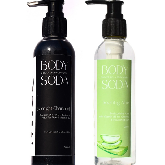 Charcoal Aloe vera body wash combo
