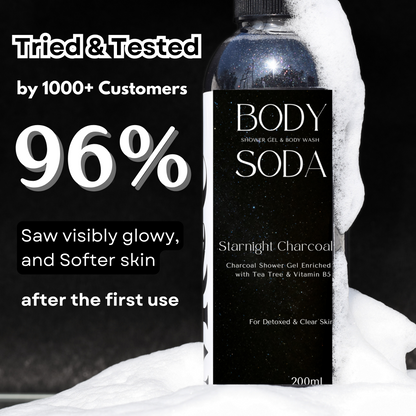 Star Night Charcoal Body wash with Tea tree for Fresh Skin