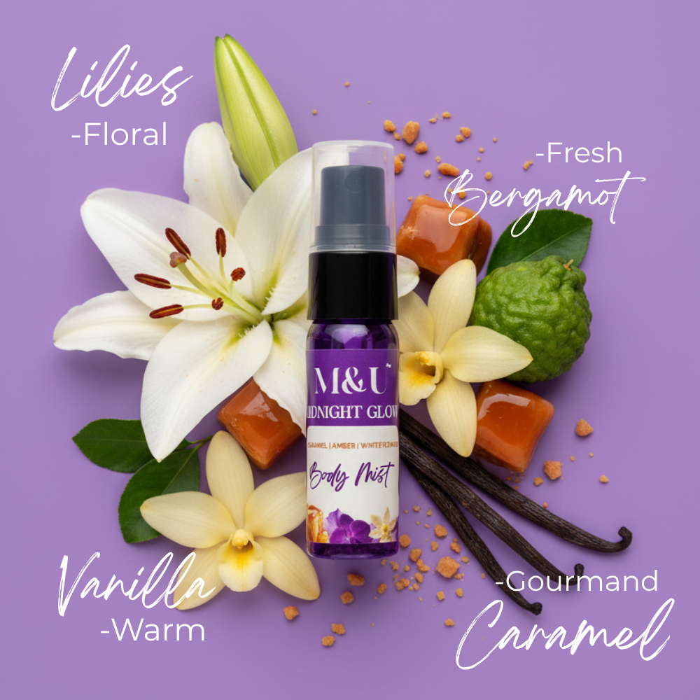 Mini Midnight Glory Toasted Caramel & Vanilla Body Mist (5ml)