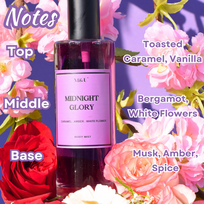 Midnight Glory Toasted Caramel & Vanilla Body Mist