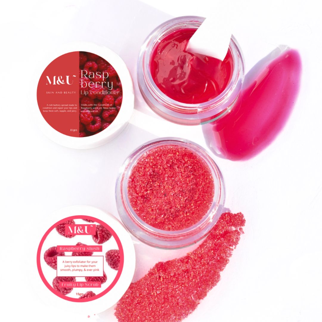 M&U Raspberry Lip Lightening Combo Foor Soft & Plump Lips – M&U Skin ...