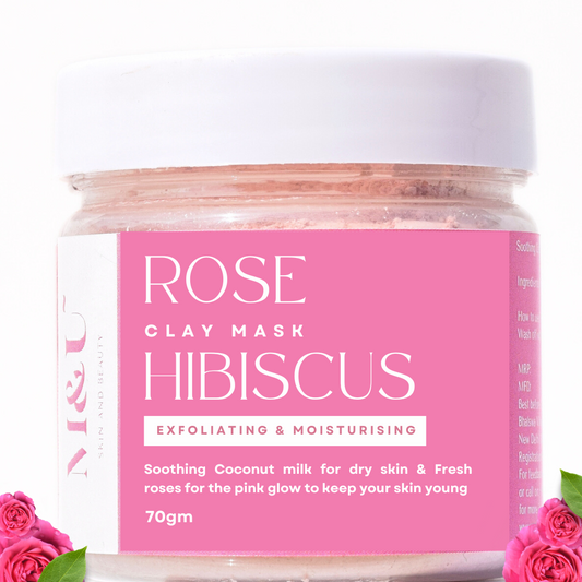 Rose & Hibiscus Moisturizing Clay Mask For Glow