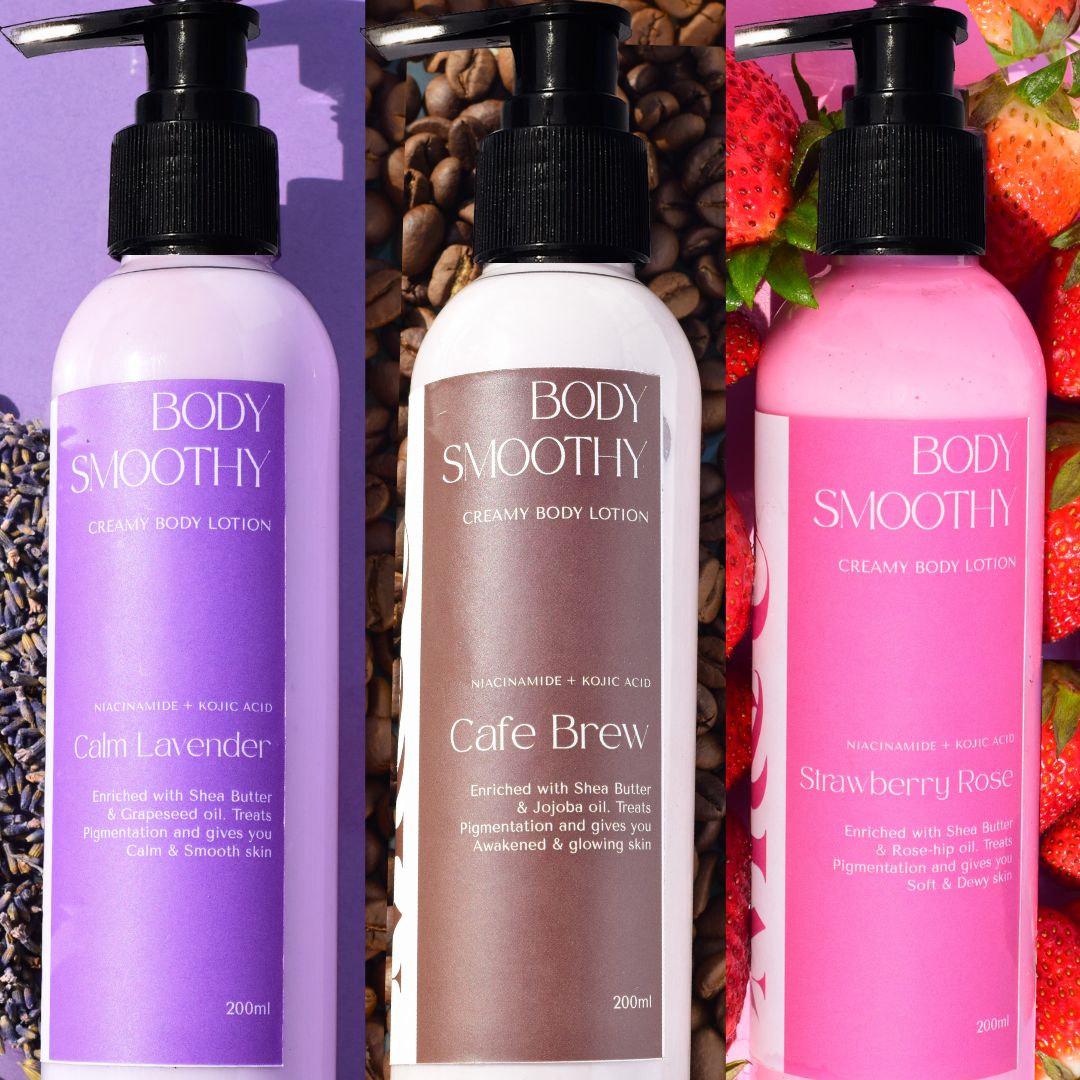 Strawberries, Lavender, & Coffee Creamy Body Lotion Trio