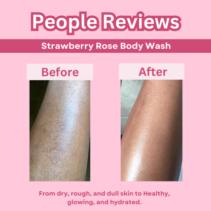 Strawberry Rose Body Wash For Glowing Skin