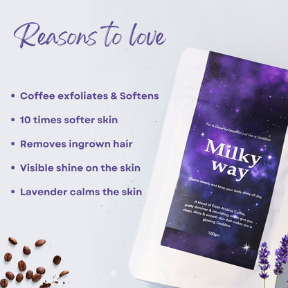 Milky Way Sparkle Body Scrub with Coffee