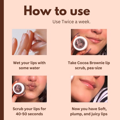 Cocoa Brownie Lip Scrub For Dry & Dark Lips