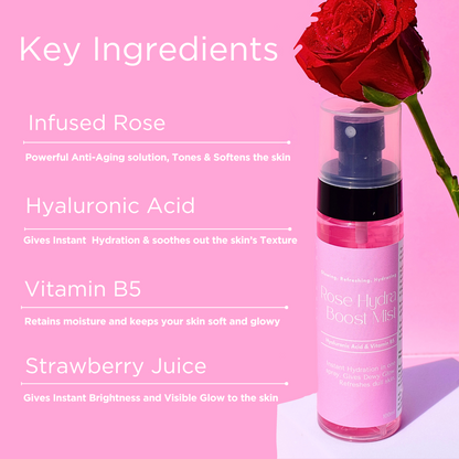 Rose Hydra Boost Glow Face Mist with Hyaluronic