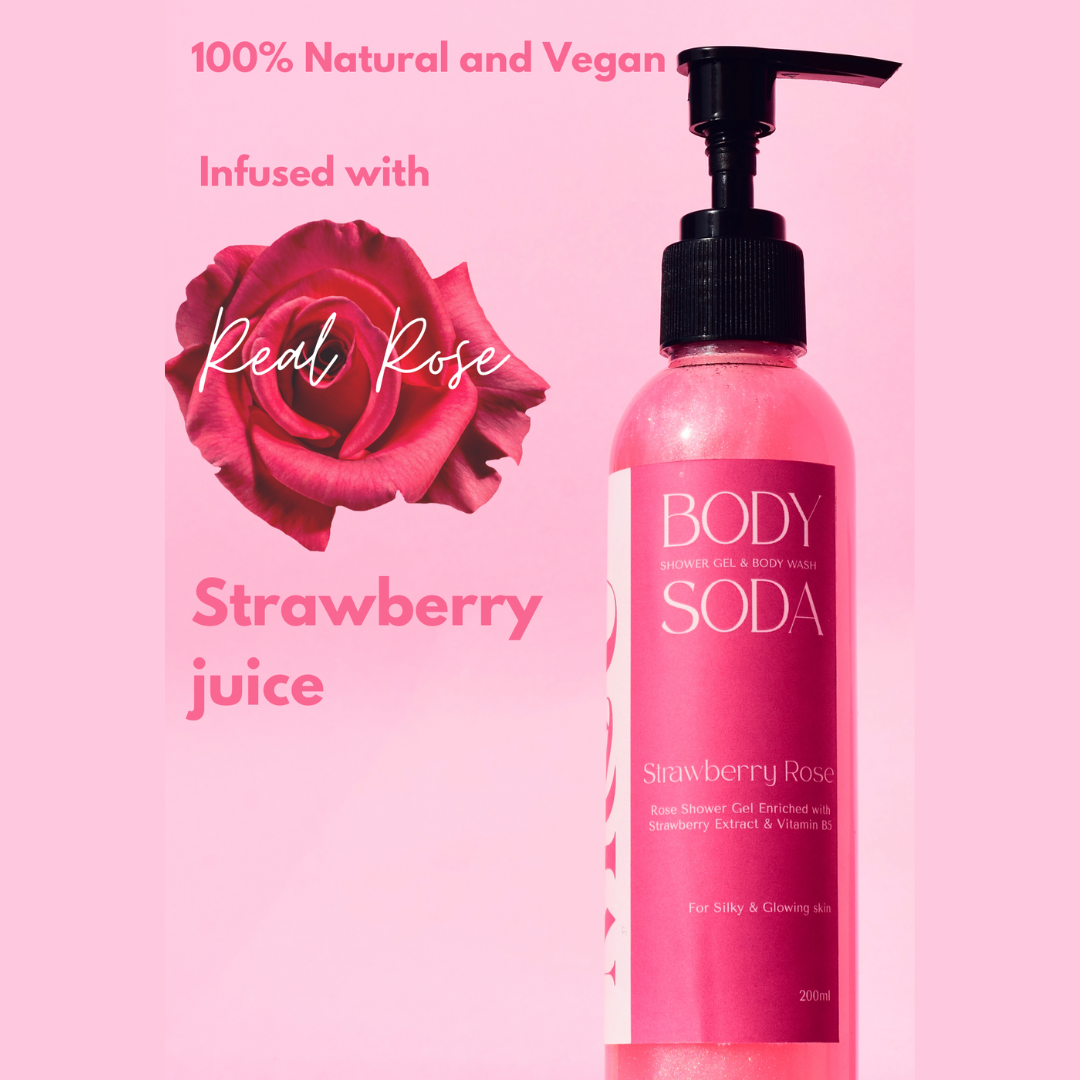 Strawberry Rose Body Wash For Glowing Skin